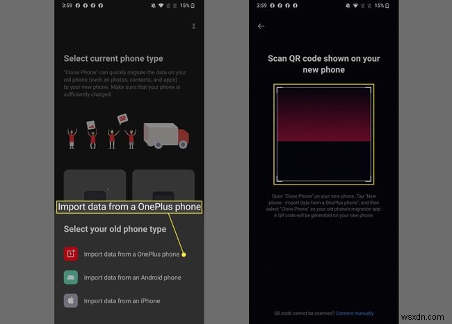 Cách sử dụng điện thoại nhân bản để truyền dữ liệu sang điện thoại OnePlus mới