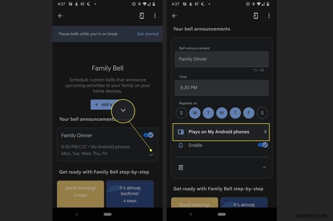Cách thiết lập Google Family Bell trên Android
