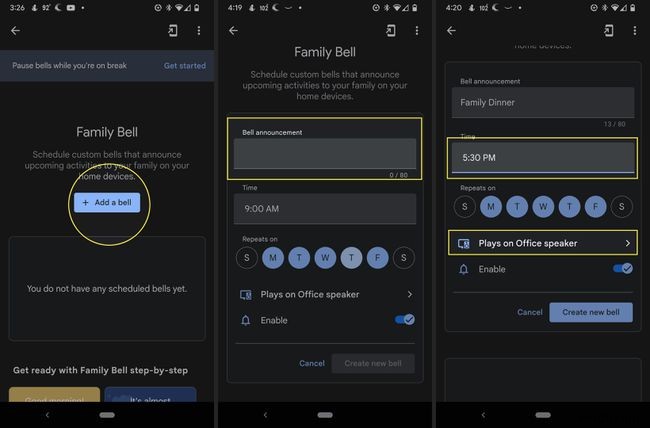 Cách thiết lập Google Family Bell trên Android