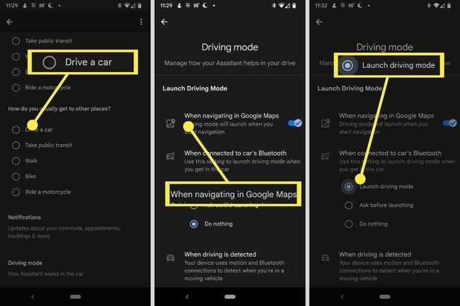 Cách truy cập cài đặt chế độ lái xe của Trợ lý Google