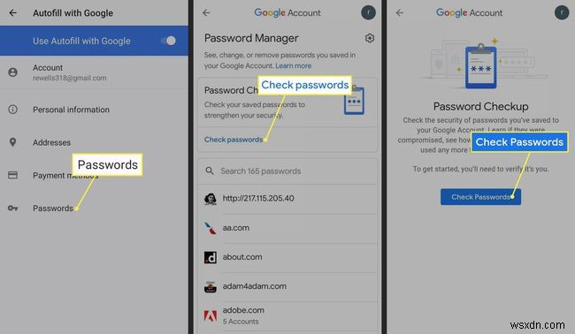 Cách sử dụng tính năng Kiểm tra mật khẩu của Google cho Android