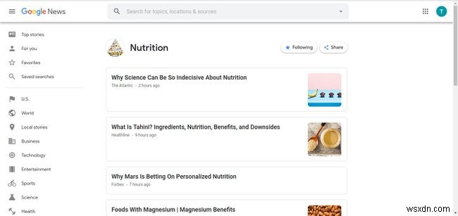 Cách sử dụng Google Tin tức giống như một trình đọc nguồn cấp dữ liệu RSS