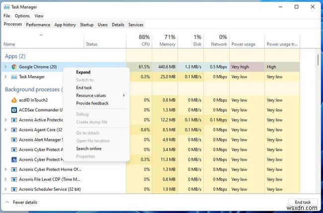 Cách kiểm tra mức sử dụng CPU trong Windows 11