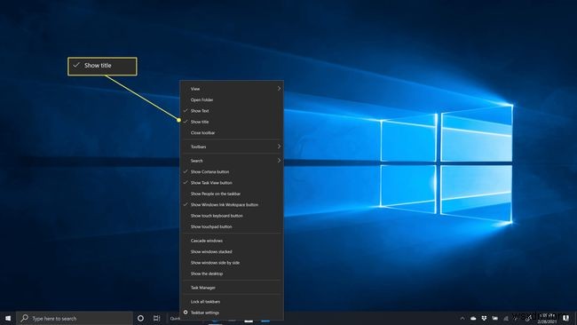 Cách thêm Thanh công cụ khởi động nhanh trong Windows 10