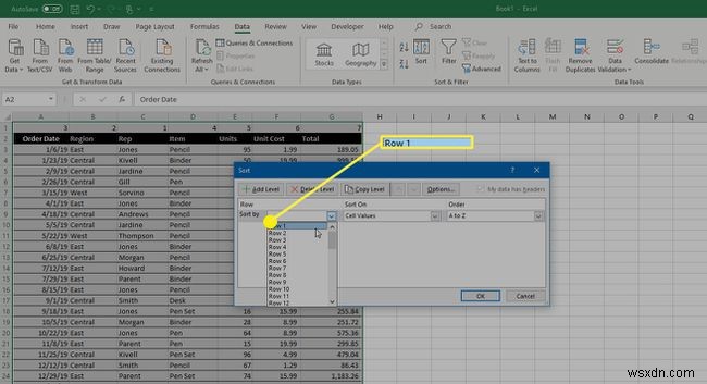 Cách di chuyển cột trong Excel