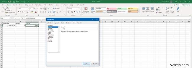 Cách sử dụng hàm EDATE trong Excel