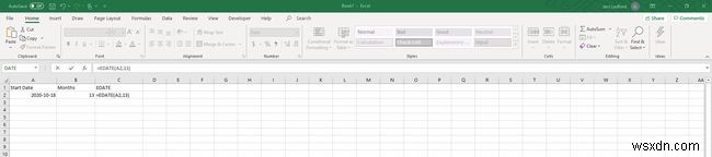 Cách sử dụng hàm EDATE trong Excel