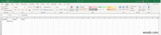 Cách sử dụng hàm EDATE trong Excel