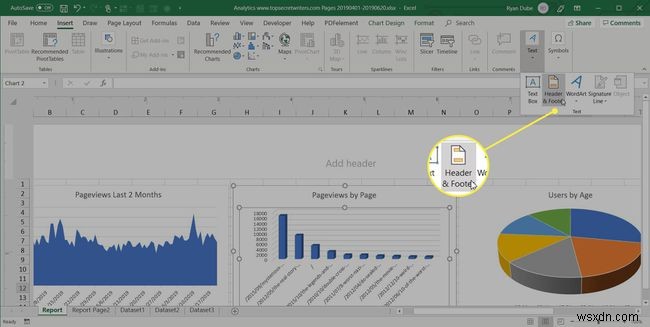 Cách tạo báo cáo trong Excel