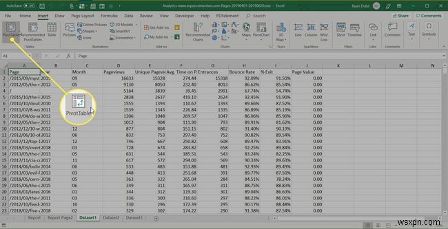 Cách tạo báo cáo trong Excel