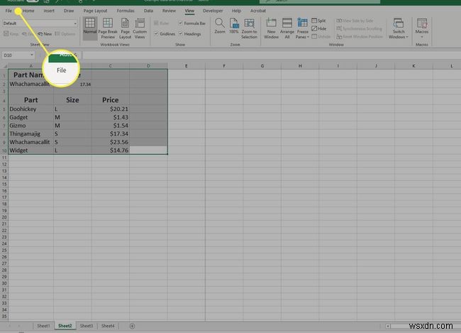 Cách xóa trang trong Excel