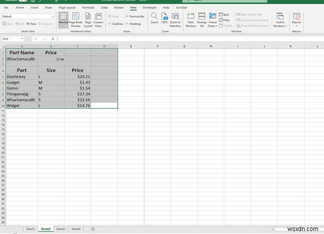 Cách xóa trang trong Excel