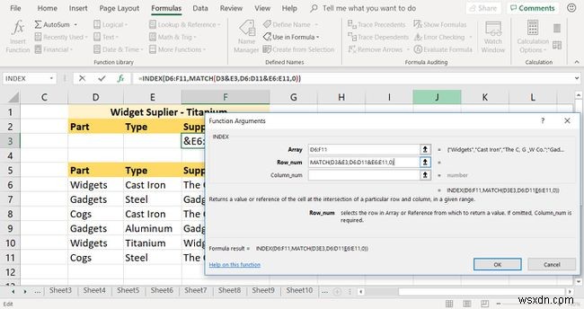 Cách tạo công thức tra cứu Excel với nhiều tiêu chí