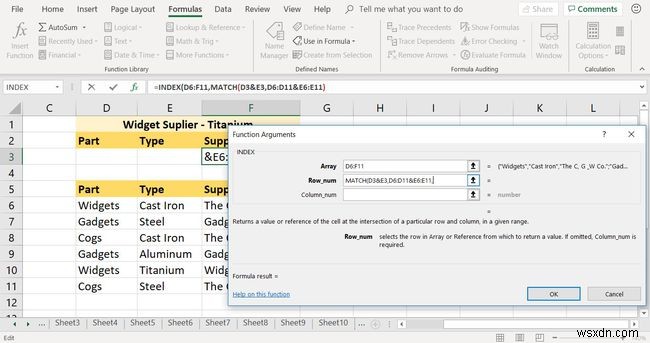 Cách tạo công thức tra cứu Excel với nhiều tiêu chí