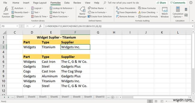 Cách tạo công thức tra cứu Excel với nhiều tiêu chí