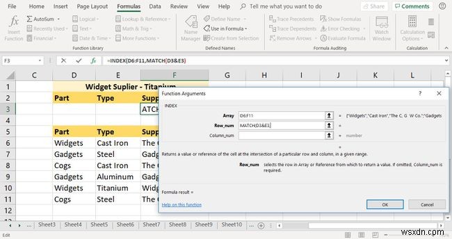 Cách tạo công thức tra cứu Excel với nhiều tiêu chí