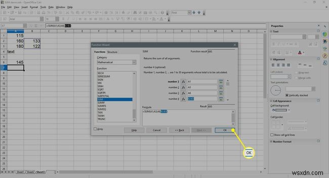 Cách thêm cột hoặc hàng số trong Open Office Calc