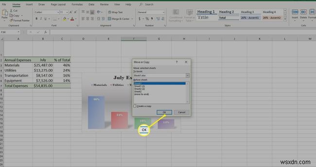 Cách sao chép trang tính trong Excel