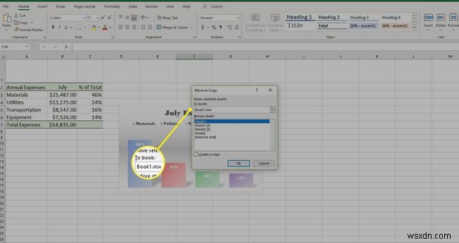 Cách sao chép trang tính trong Excel