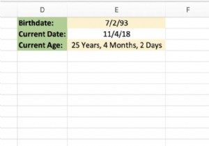 Tính tuổi hiện tại của bạn với hàm DATEDIF trong Excel