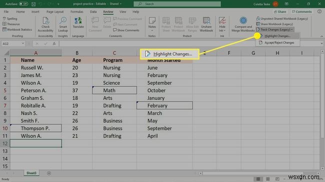 Cách sử dụng theo dõi thay đổi trong Excel