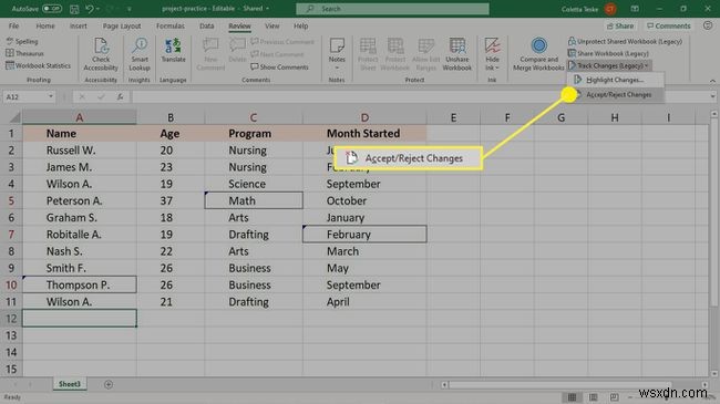 Cách sử dụng theo dõi thay đổi trong Excel