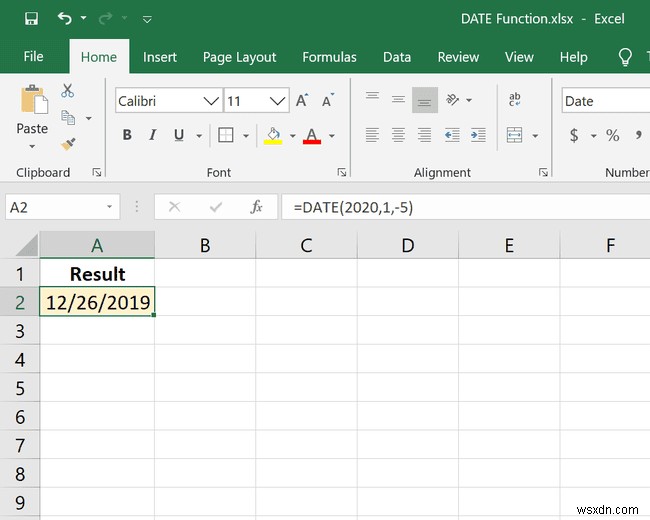 Cách sử dụng hàm DATE trong Excel