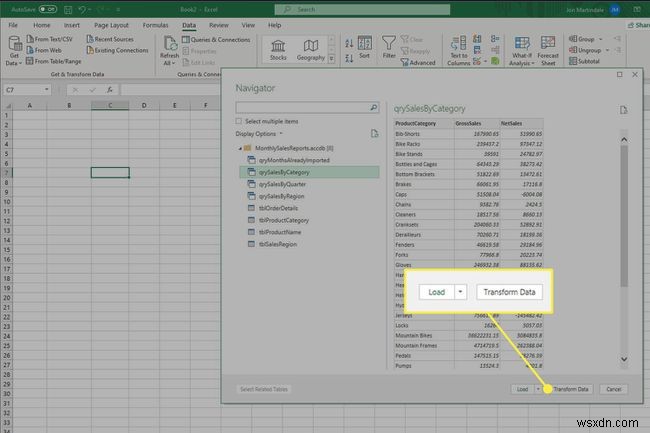 Cách xuất dữ liệu sang Excel
