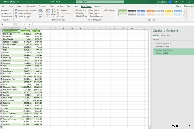 Cách xuất dữ liệu sang Excel