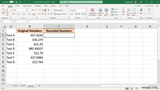 Cách sử dụng hàm Round trong Excel