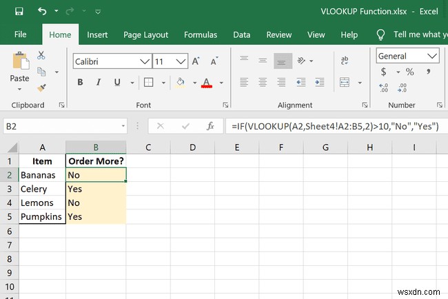 Cách sử dụng hàm VLOOKUP trong Excel