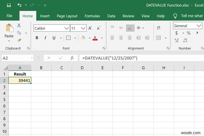 Cách sử dụng hàm DATEVALUE trong Excel