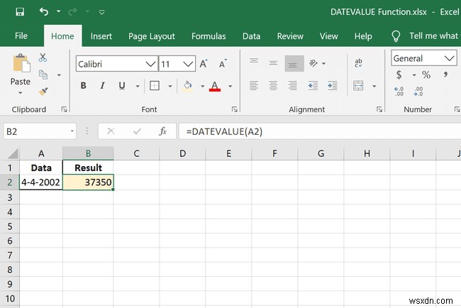 Cách sử dụng hàm DATEVALUE trong Excel