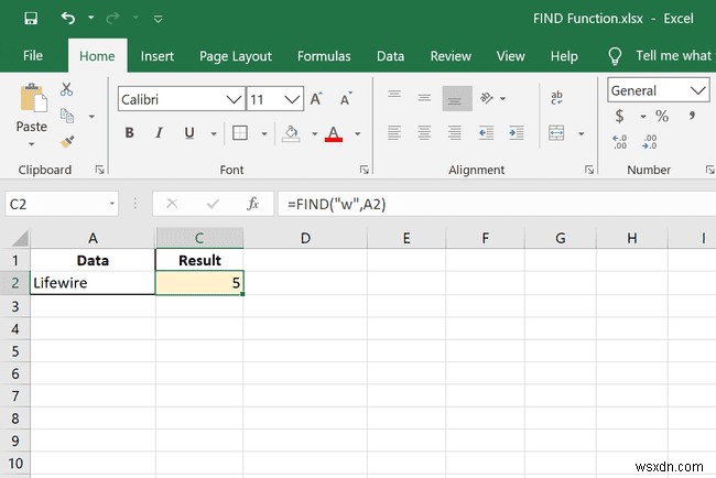 Cách sử dụng hàm FIND trong Excel