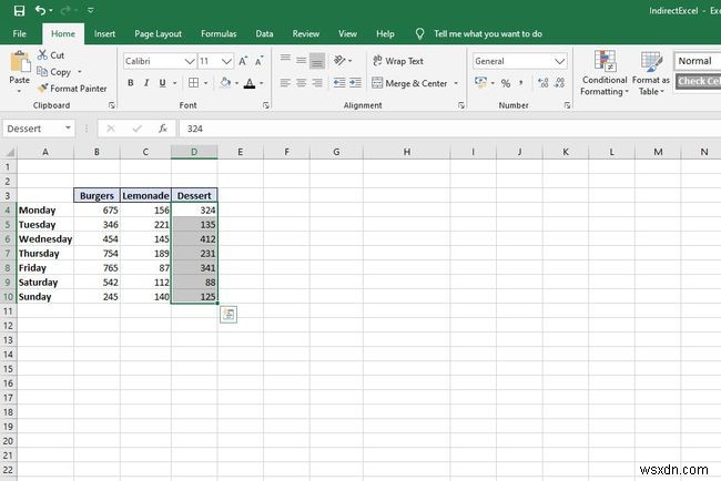 Cách sử dụng hàm gián tiếp trong Excel