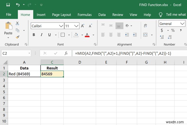 Cách sử dụng hàm FIND trong Excel