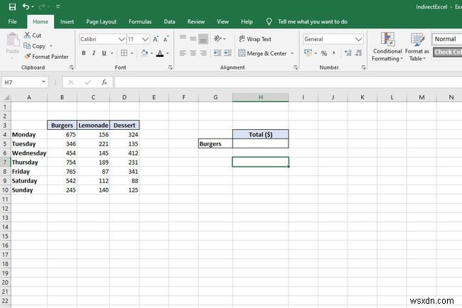 Cách sử dụng hàm gián tiếp trong Excel