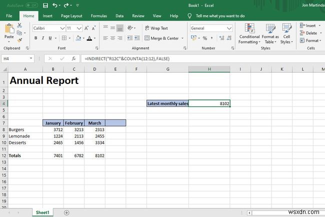 Cách sử dụng hàm gián tiếp trong Excel