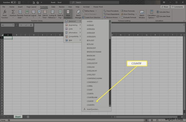 Cách sử dụng hàm COUNTIF trong Excel