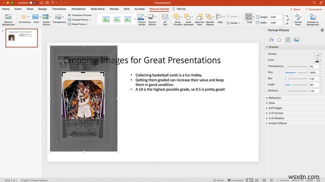 Cách cắt ảnh trong PowerPoint