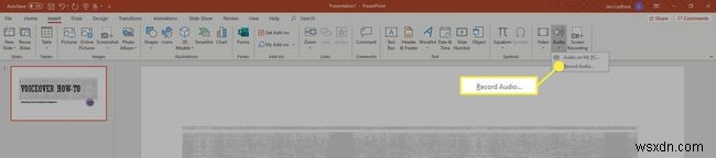 Cách thực hiện lồng tiếng trên PowerPoint