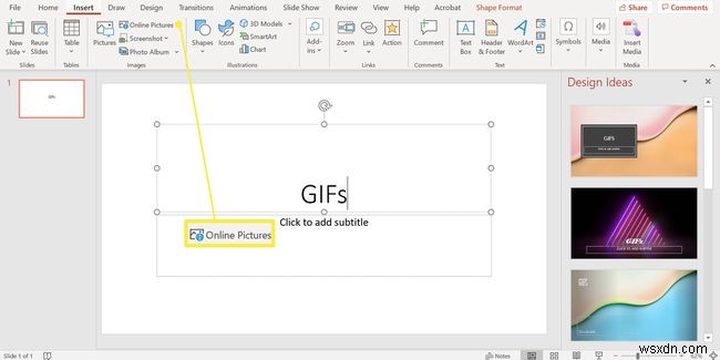 Cách đặt ảnh GIF trong PowerPoint