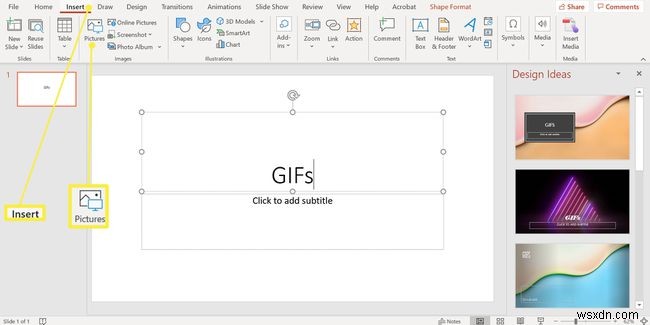 Cách đặt ảnh GIF trong PowerPoint