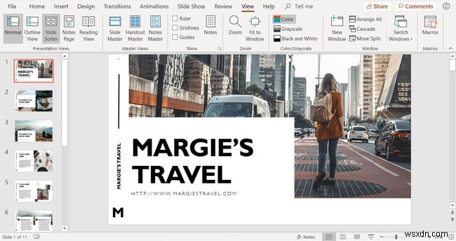 Cách sử dụng Chế độ xem sắp xếp trang chiếu trong PowerPoint