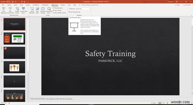 Cách sử dụng Ghi chú của diễn giả trong PowerPoint