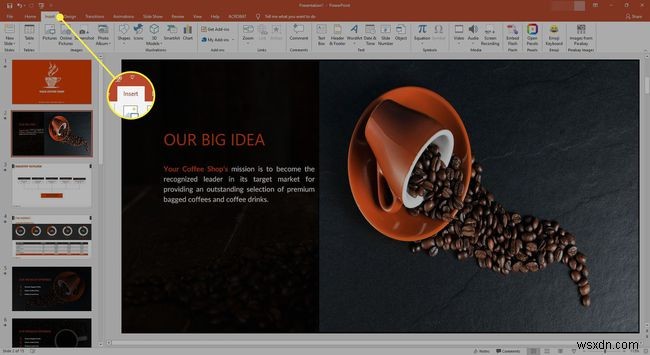 Cách trích dẫn ảnh trong PowerPoint