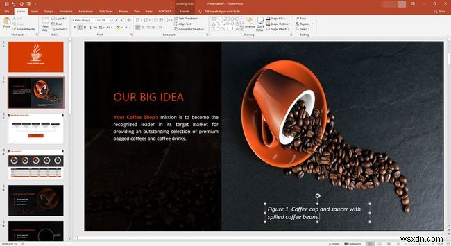 Cách trích dẫn ảnh trong PowerPoint