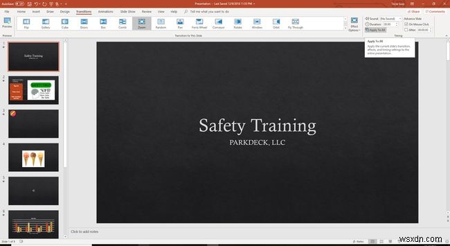 Tận dụng tối đa các tùy chọn chuyển trang trình chiếu của PowerPoint