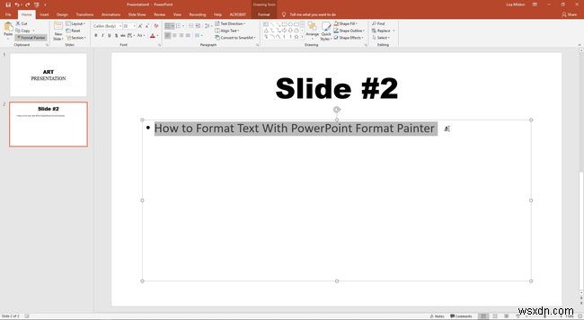 Cách định dạng văn bản bằng PowerPoint Format Painter