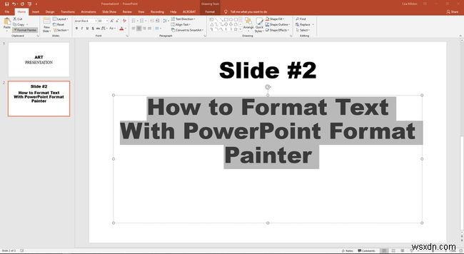 Cách định dạng văn bản bằng PowerPoint Format Painter